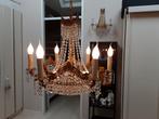 MOOIE KRISTALLEN  VERGULDE KROONLUCHTER MET SWAROVSKI KRISTA, Huis en Inrichting, Lampen | Kroonluchters, Ophalen of Verzenden