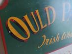 Oud hand beschilderd reclamebord whiskey uit Ierland ca 70, Reclamebord, Ophalen of Verzenden, Zo goed als nieuw
