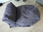Grijze lounge zitzak / poef, Huis en Inrichting, Fauteuils, Ophalen, Zo goed als nieuw, Stof, Modern