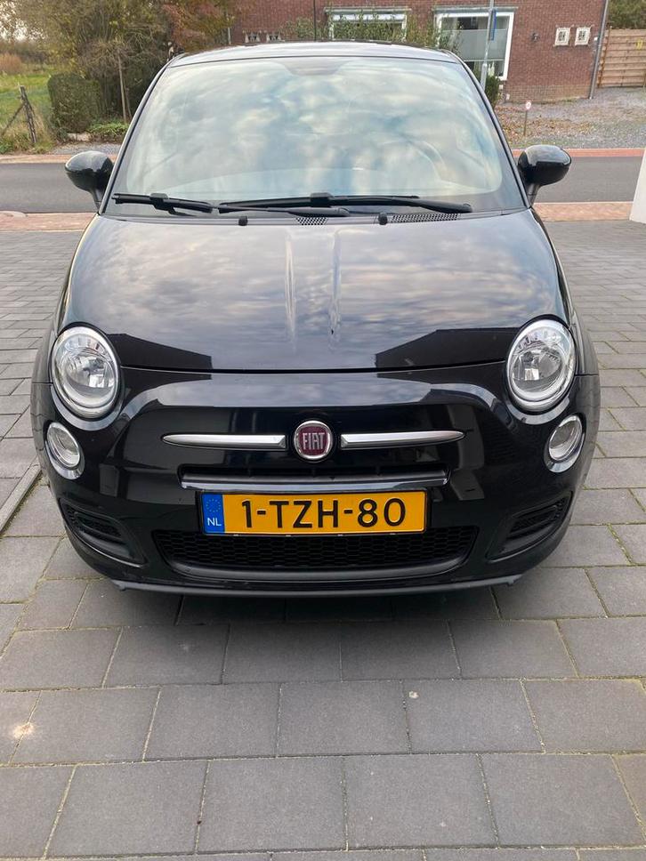 Fiat 500 0.9 80pk Twinair Turbo 2014 Zwart, Auto's, Fiat, Particulier, ABS, Airbags, Airconditioning, Boordcomputer, Centrale vergrendeling