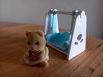 Sylvanian families vintage beertje/schommel blauw/wit, Ophalen of Verzenden, Zo goed als nieuw