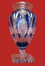 40 cm kobalt-blauwe Jupiter vaas Val Saint Lambert., Ophalen, Overige kleuren, Minder dan 50 cm, Glas