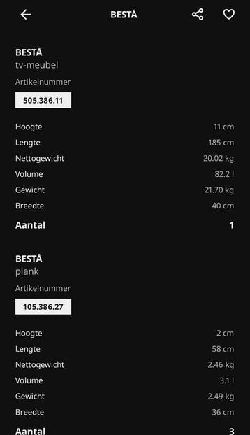 Bestå TV-meubel Ikea - afbeelding 4