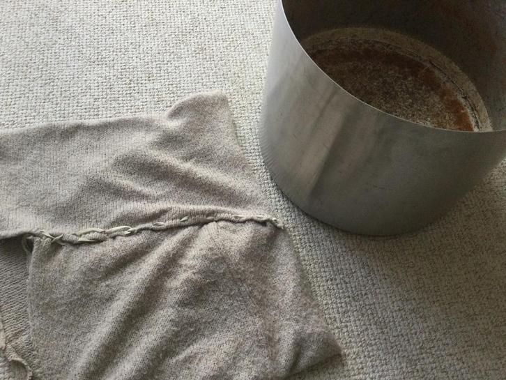 ZGAN. Grote RVS bloembak met wieltjes evt met hoes, 39cm h, Tuin en Terras, Bloembakken en Plantenbakken, Zo goed als nieuw, Overige materialen