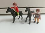 Playmobil 2 paarden met 2 mensen, Ophalen of Verzenden, Gebruikt, Los playmobil