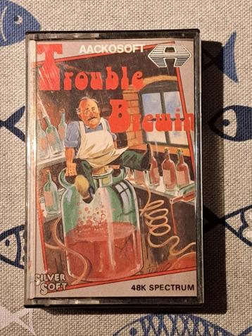 ZX Spectrum cassette 'TROUBLE BREWING' – getest & werkend beschikbaar voor biedingen