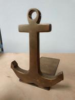 Anker boekensteun, messing, 12,5 cm h x 10 cm breed, vintage, Ophalen of Verzenden