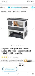 Ferplast Konijnenhok Grand Lodge 140, Dieren en Toebehoren, Ophalen, 90 cm of meer, Hok, 110 cm of meer