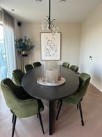 Luxe Zwarte Keijser en co ovalen eetkamertafel 300x130., Ophalen of Verzenden, Zo goed als nieuw, Vijf personen of meer, Ovaal