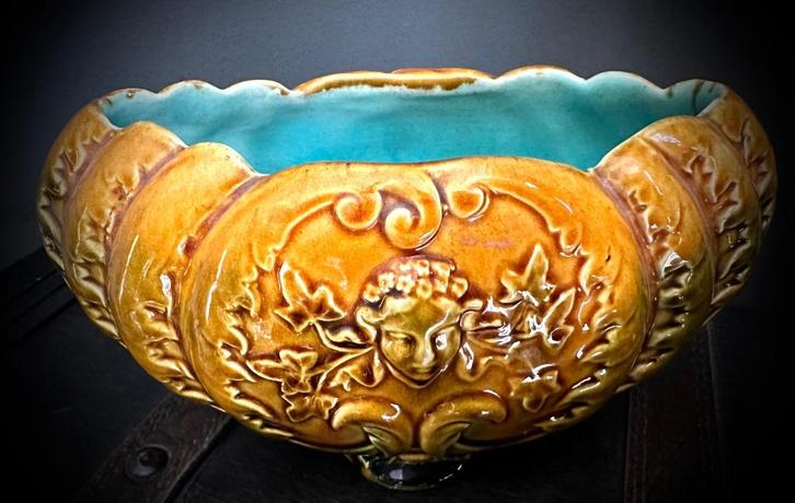 Jardiniere Majolica Wardle antiek Art Nouveau bloempot vaas, Antiek en Kunst, Antiek | Keramiek en Aardewerk, Verzenden