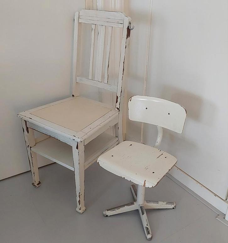 Stoel en Kinderstoeltje Vintage Brocante Moeder en Kind, Huis en Inrichting, Stoelen, Ophalen