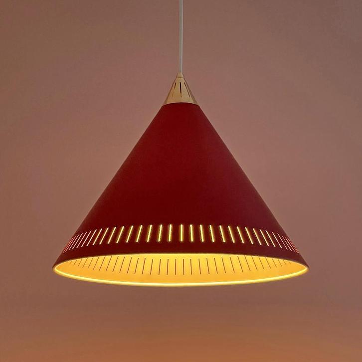 vintage Deens Mid Century design LAMP Lyfa Bent Karlby 1960’, Huis en Inrichting, Lampen | Hanglampen, Gebruikt, Minder dan 50 cm