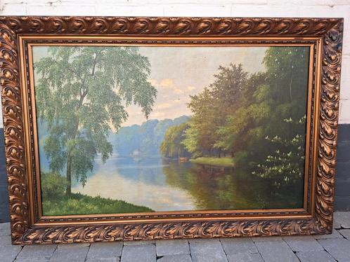 Groot schilderij 1m50x1m van W Hammer 1923, Antiek en Kunst, Kunst | Schilderijen | Klassiek, Ophalen