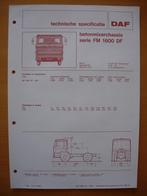 DAF FM 1600 DF Technische Specificatie folder 1976 – 4x2, Boeken, Ophalen, Zo goed als nieuw, Overige merken, DAF