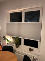 Plissé gordijn dubbel lichtgrijs 160x163cm - Lichtdoorlatend, Ophalen of Verzenden, Nieuw, Grijs, 150 tot 200 cm