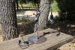 Brocante - Unieke tafellamp, industrieel staal!, Huis en Inrichting, Lampen | Tafellampen, Gebruikt, 50 tot 75 cm, Ophalen of Verzenden