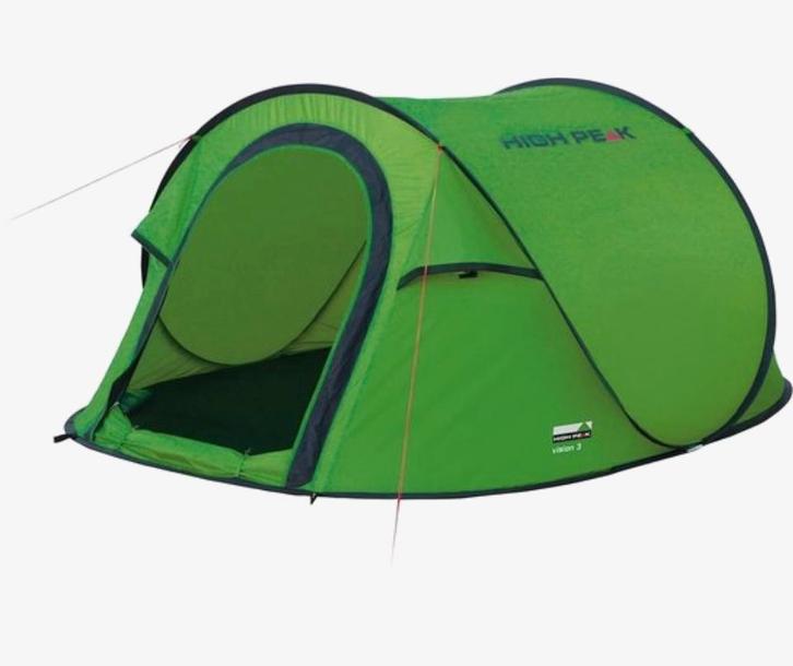 Pop-up tent 2 persoons (High Peak Vision 3), Caravans en Kamperen, Tenten, tot en met 2, Zo goed als nieuw, Ophalen of Verzenden