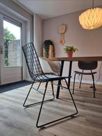 Twee HK Living draadstoelen zwart met kussen, Ophalen, Zo goed als nieuw, Zwart, Twee