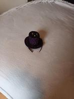 Klein paars met zwart kanten hoedje Victoriaans, Ophalen of Verzenden, Zo goed als nieuw, Zwart, Overige materialen