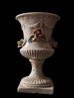 Antieke brocante keramiek rozen vaas, Ophalen of Verzenden
