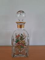 Wijn water karaf, vierkant, met bloem motief, 25 cm hoog, Verzamelen, Glas en Borrelglaasjes, Ophalen, Gebruikt, Overige typen