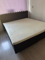 Zwarte Boxspring 180x200/220, Huis en Inrichting, Ophalen, Zwart, Tweepersoons, Zo goed als nieuw