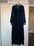 Donkerblauwe Marokkaanse Jurk velours - Maat S/M, Blauw, Ophalen of Verzenden, Zo goed als nieuw, Maat 36 (S)