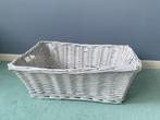 Rieten MAND wit circa 50 x 38 x 18 cm, Gebruikt, Mand, Ophalen of Verzenden, Riet