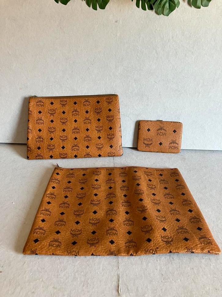 MCM Michael Cromer jaren 80 set, tas, clutch en naaisetje, Sieraden, Tassen en Uiterlijk, Tassen | Damestassen, Gebruikt, Handtas