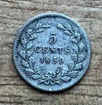 5 cent 1859 Willem III, Postzegels en Munten, Munten | Nederland, Ophalen, Koning Willem III, Zilver, Losse munt