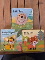 3 vingerpopboekjes. Egel - Tijger - Vos, Ophalen of Verzenden, Zo goed als nieuw