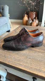 Santoni prachtige zgan donkerbruine leren schoenen maat 42, Kleding | Heren, Schoenen, Bruin, Ophalen of Verzenden, Zo goed als nieuw
