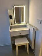 kaptafel met kruk, Huis en Inrichting, Tafels | Kaptafels, Ophalen, Gebruikt, 50 tot 100 cm, Minder dan 100 cm