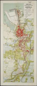 Antieke landkaart van Soerabaja uit 1916 (nieuw), Boeken, Nederland, Ophalen of Verzenden, Landkaart
