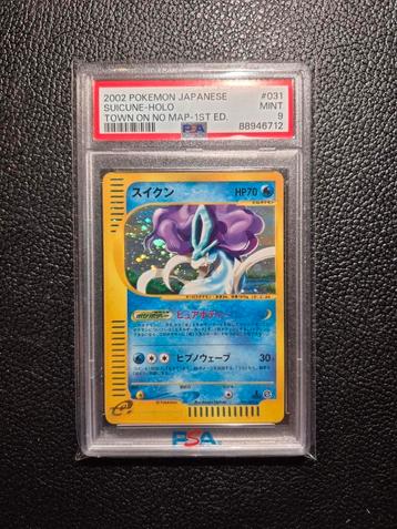 pokémon suicune holo 1st edition town on no map psa 9 beschikbaar voor biedingen