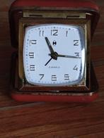 Vintage Reiswekker met Lederen Etui, Ophalen of Verzenden