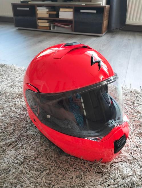 Motorhelm Scorpion EXO-930 Evo Solid Systeemhelm (S), Motoren, Kleding | Motorhelmen, Systeemhelm, Overige merken, Tweedehands