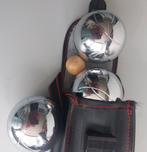 Jeu de Boules set. Petanque 3 ballen in zwart etui, Ophalen of Verzenden, Zo goed als nieuw