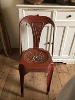 vintage ijzeren Fibrocit stoel ,origineel en goed patina, Antiek en Kunst, Ophalen