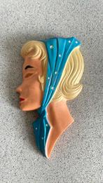 Retro wandmasker vrouwenkopje, Ophalen of Verzenden, Huis en Inrichting