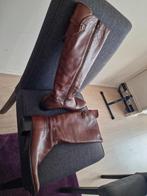 Bruine leren laarzen - Maat 38, Kleding | Dames, Schoenen, Ophalen of Verzenden, Gedragen, Bruin, Hoge laarzen