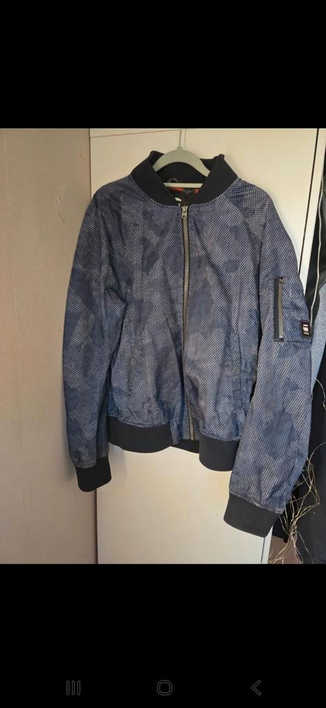 G-Star RAW Zomerjas Maat S, Kleding | Heren, Jassen | Zomer, Zo goed als nieuw, Maat 46 (S) of kleiner, Blauw, Ophalen of Verzenden
