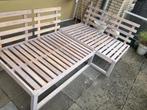 Tuinbank palletbank (2x), Tuin en Terras, Ophalen, Gebruikt, Hout