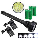 Extreem Felle Zaklamp 40000 LM Led Zaklantaarn 40000 Lumen, Ophalen of Verzenden, Nieuw, Accu