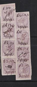 Sg 171 8x met penvernietiging, Ophalen of Verzenden, Gestempeld