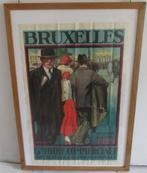 art deco affiche met dame Foire Commerciale Brux 1925, Ophalen