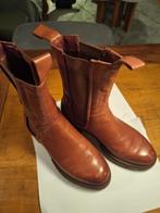 Bruine leren dames enkellaarsjes, Bruin, Lage of Enkellaarzen, Ophalen of Verzenden, Zo goed als nieuw