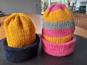 Handgebreide Kinder Mutsen - 2-zijdig! beschikbaar voor biedingen