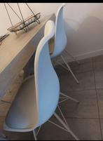 4 witte kuipstoelen, Ophalen, Gebruikt, Wit