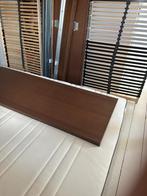 Ikea Malm bed 160x200 + Hovag matras + Leirsund lattenbodems, Ophalen, Bruin, Tweepersoons, Zo goed als nieuw